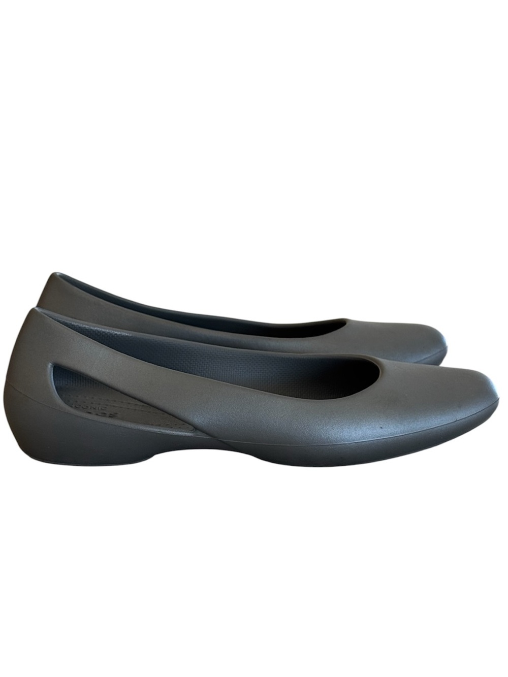 CROCS Sloane metallic gray Slip-On Ballet Flats women’s size 10